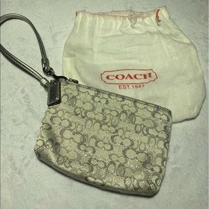 COACH Mini Wristlet with dust bag.
